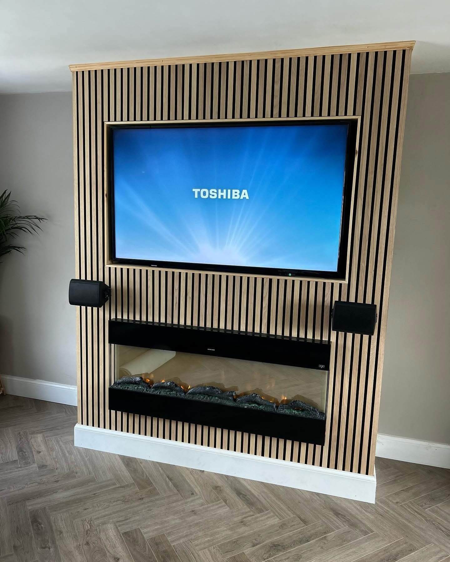 Custom Media Walls installed by Reid's Renovations Edinburgh