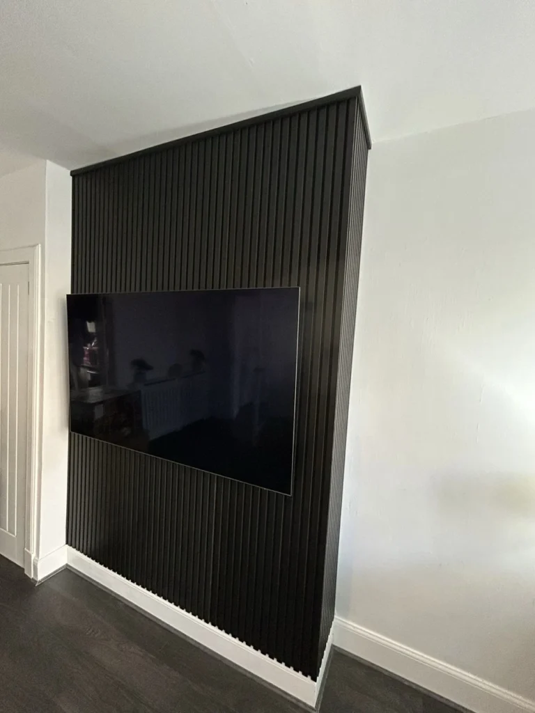 acoustic wall in edinburgh, expertly installed by Reid's Renovations. great value high quality acoustic wall edinburgh